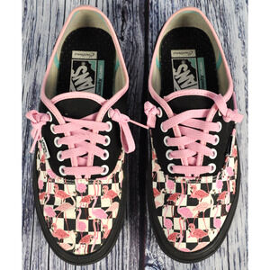 VANS Customs Checkerboard Pink Flamingo Unisex Canvas 721454 Womens 8.5 Mens 7